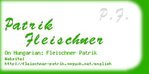 patrik fleischner business card